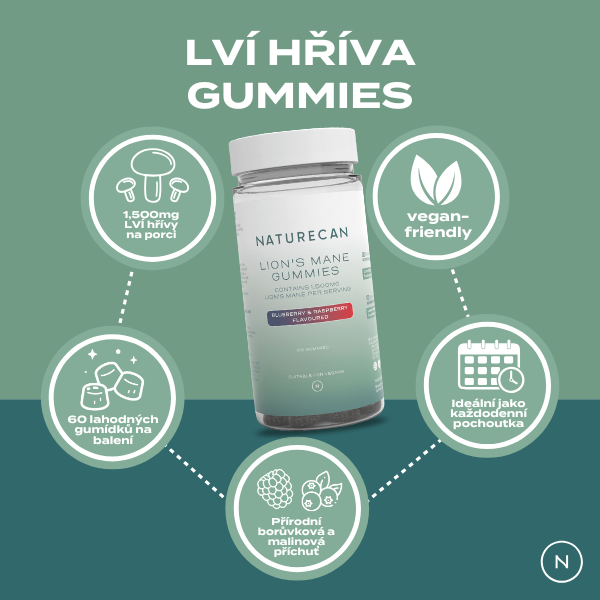 Lví hříva gummies
