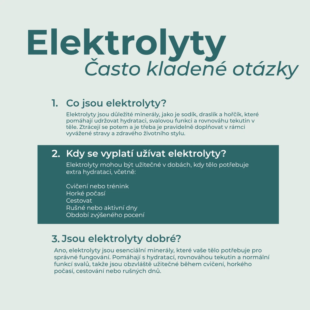 k čemu jsou elektrolyty